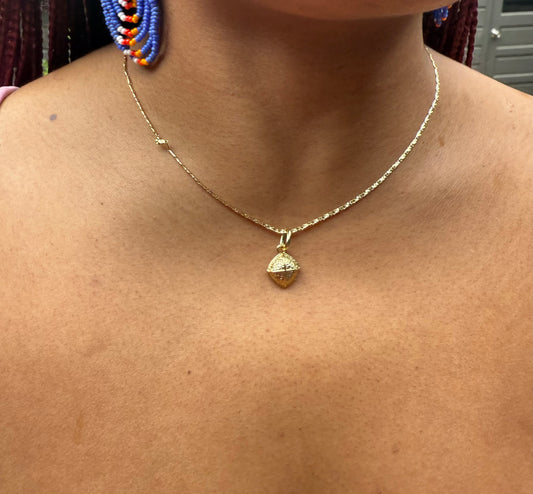 Gold Necklace + Earrings Set