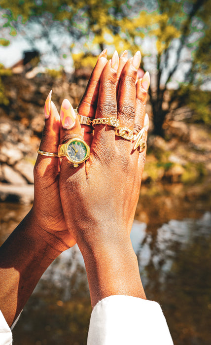 "Golden Hour" Watch Ring