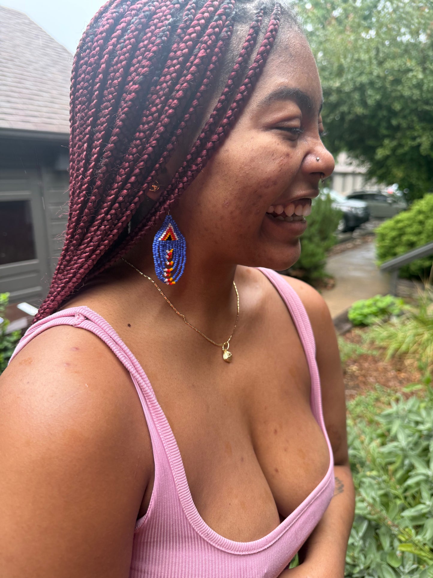 Gold Necklace + Earrings Set