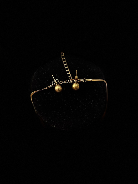 "Halo" Sika Kɔkɔɔ Necklace and Earrings Set