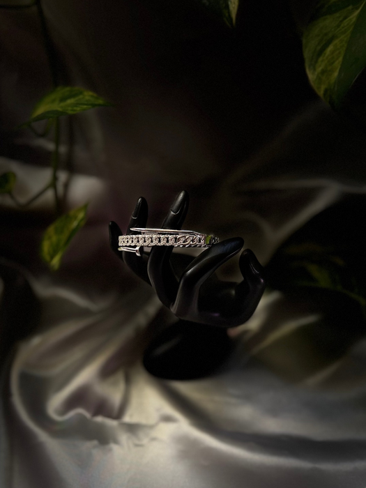 Chains n' Whips Silver Bangle