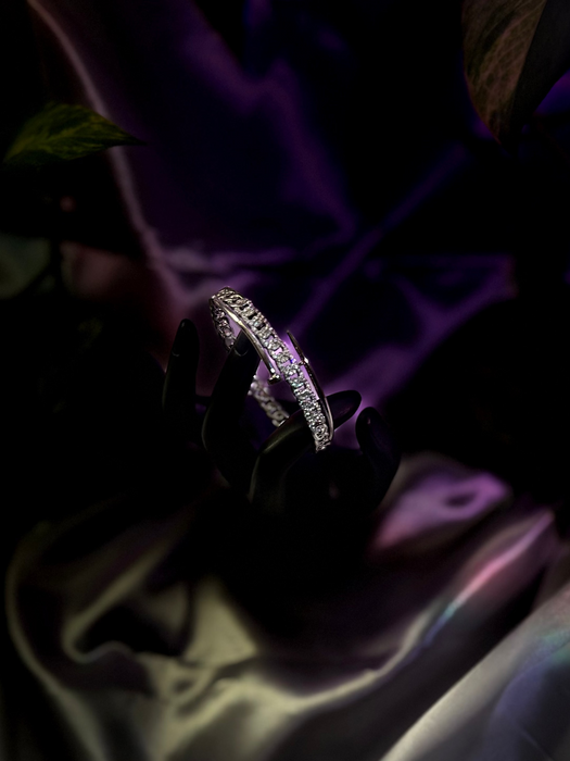 Chains n' Whips Silver Bangle