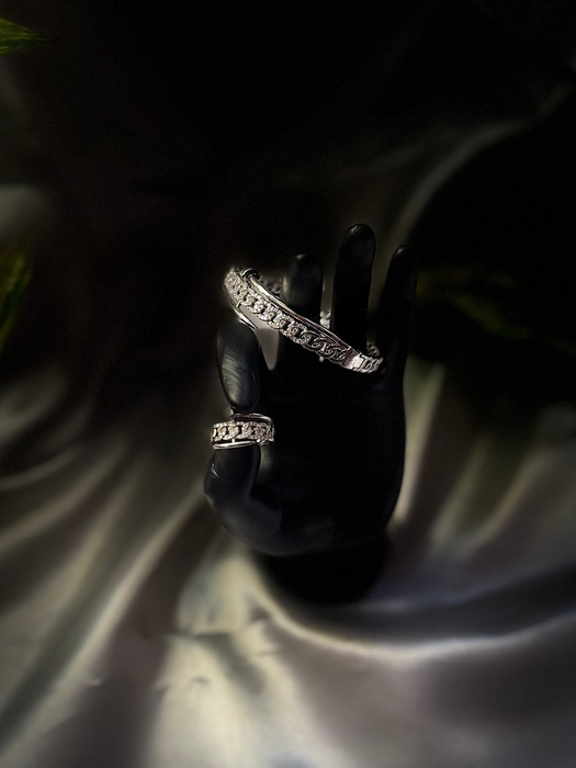 Chains n' Whips Silver Ring